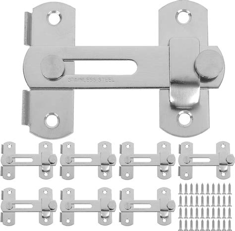 Buy ZOEYES 8 Pack Stainless Steel Gate Latches, Barn Door Lock, Heavy ...