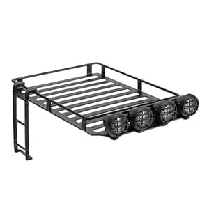 Buy INJORA Roof Rack Luggage Carrier with LED Spotlights and Ladder ...