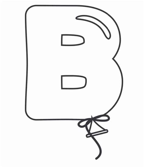 Printable Bubble Letters: Balloon Letter B