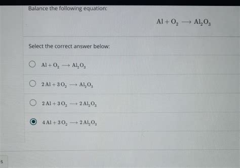 Image result for Al O2 Balanced Equation