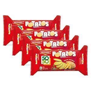 Britannia 50-50 Potazos Masti Masala Spicy Flavored Crisps, 29g ...