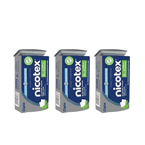 Buy Cipla Nicotex Nicotine Sugar Free Mint Plus Gums 2mg | Helps to ...