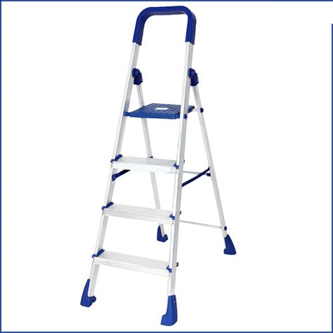Quantes Stairway 4-Step Aluminium Folding Heavy Duty Step Ladder ...