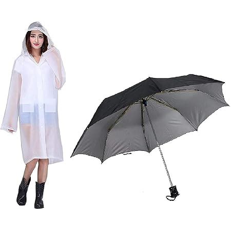 Krystle Combo of Women Transparent Raincoat and Umbrella with Carry ...