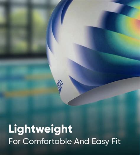 Buy Speedo-Digital-Printed-Cap-White-Blue Swimcaps Online | Speedo India