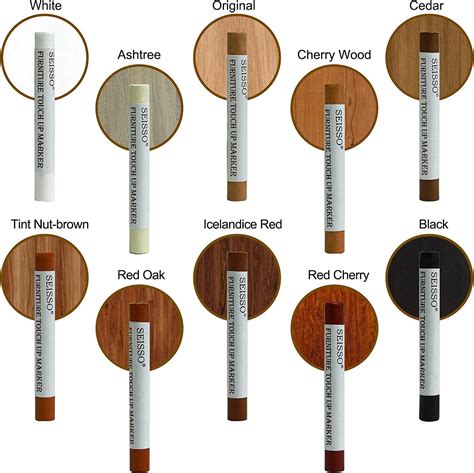 SEISSO Wood Filler Sticks Furniture Wax Crayons for Scratches 10 Pcs ...