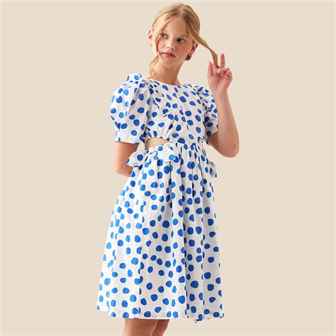 Angel & Rocket Girls Printed Blue Dresses