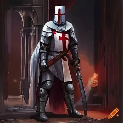 Futuristic templar knight artwork on Craiyon
