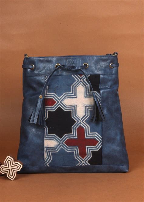 Get Ajrakh Bucket Sling (Blue) at ₹ 2220 | LBB Shop
