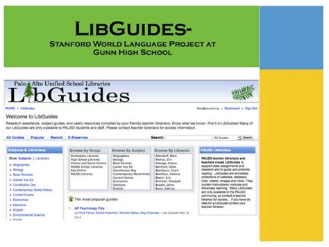 Image result for LibGuide Project