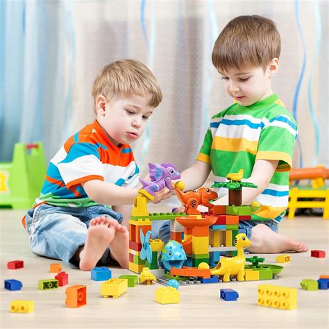 burgkidz Marble Run Building Blocks Dino Toys: STEM India | Ubuy