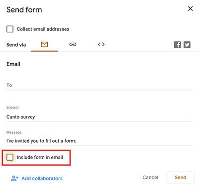 Image result for Embed Google Form in Email