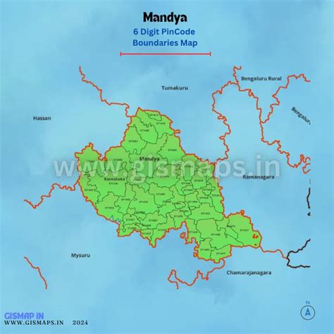 Mandya PincodeBoundary Map (Karnataka)