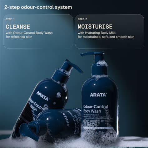 ARATA Cooling & Exfoliating Body Wash with Menthol | Smooth, Hydrated ...