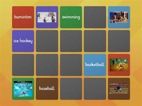 Matching Different Sports Worksheet 的图像结果