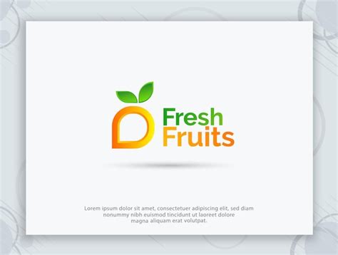 Fruits shop logo design and letter logo | Premium Vector