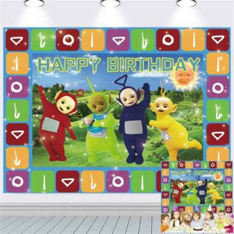Unbranded Teletubbies Birthday Party Backdrop - Cartoon Vinyl India | Ubuy