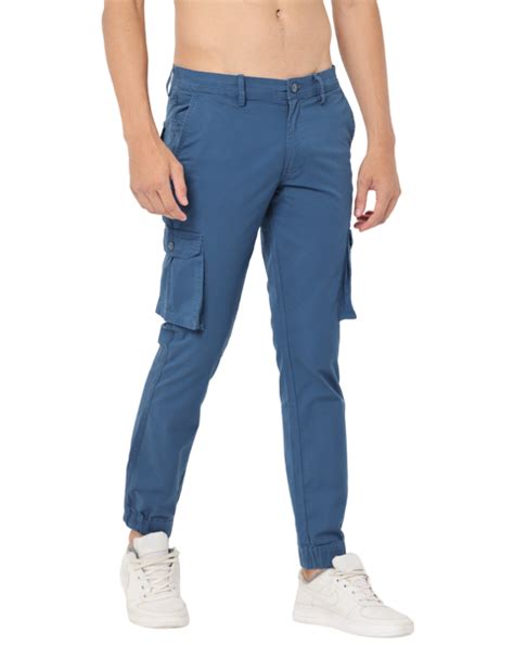 Men's Teal Slim Fit Cargo Trouser – Wearhouse