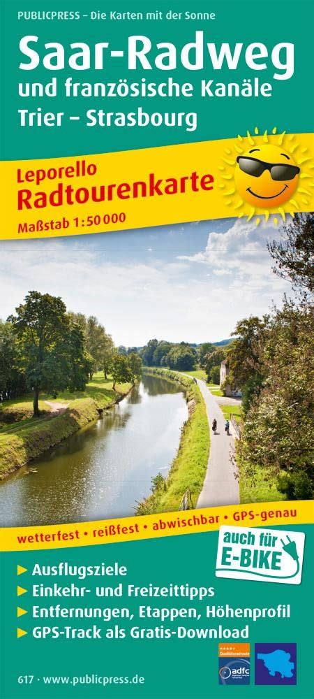 Buy Saar cycle path and French canals, cycle tour map 1:50,000 Book ...