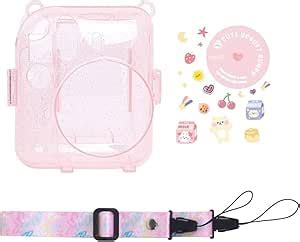 ZENKO Pvc Transparent Glitter Camera Case Compatible With Fujifilm ...