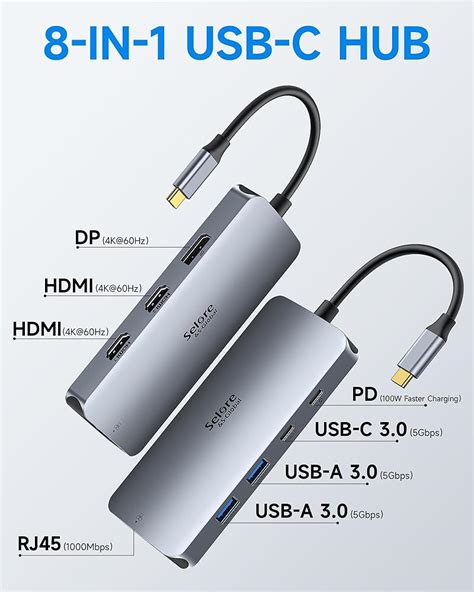 Selore&S-Global USB C Docking Station Dual Monitor, Selore Docking ...