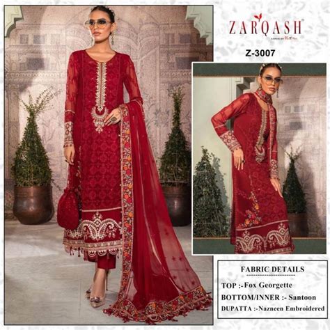 Zarqash Z 3007 Georgette Pakistani Salwar Suits Collection
