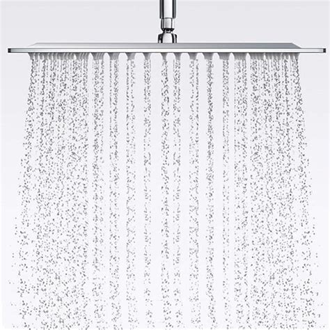 Kann 12x12 Square Overhead Shower Without Arm For Bathroom | Silicon ...