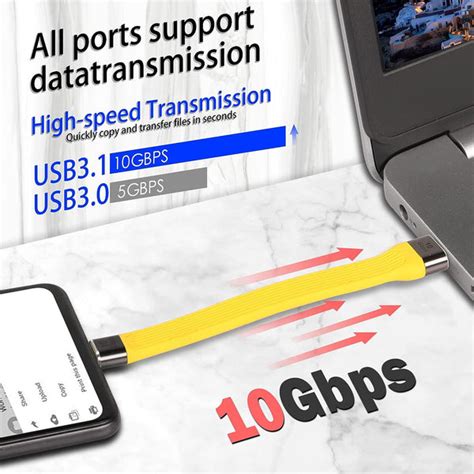 TECPHILE PD100W 10Gbps USB A to Type C Male FPC Cable – Concept Kart