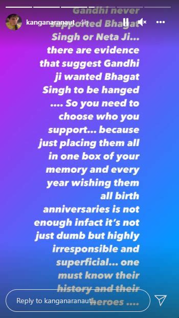 Kangana Ranaut said, 'Mahatma Gandhi never supported Netaji, he wanted ...