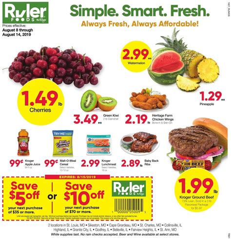 Ruler Foods Best Offers & Special Buys from August 8