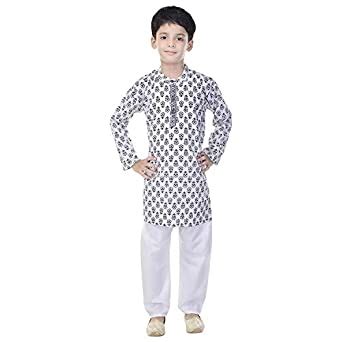 Buy JABAMA® Pure Cotton Ethnic Wear Designer Kurta Pyjama Set for Boys ...