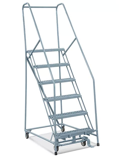 6 Step Grip Step Ladder - Assembled with 10" Top Step H-5228-10 - ULINE