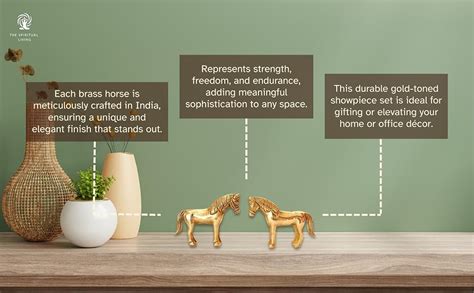 Buy The Spiritual Living Small Brass Horse Statue for Vastu | 3 Inch ...