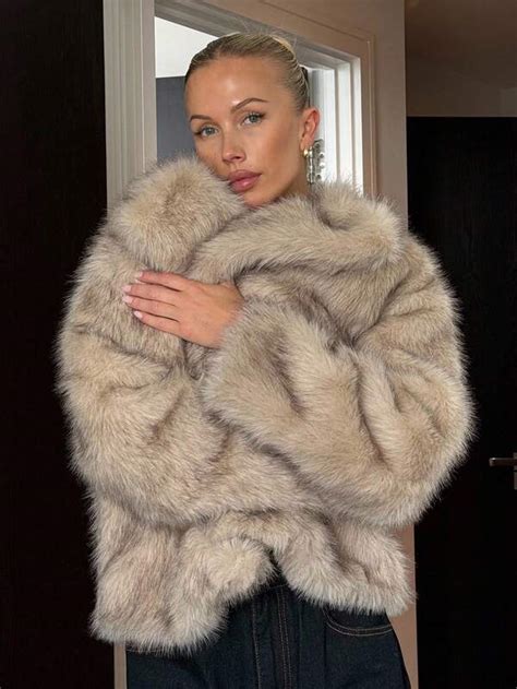 Womens Faux Fur Outerwear & Coats | SHEIN