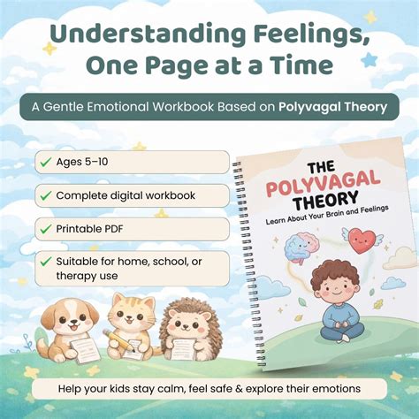 Polyvagal Theory Workbook for Kids | Gentle Emotional Regulation & Ner ...