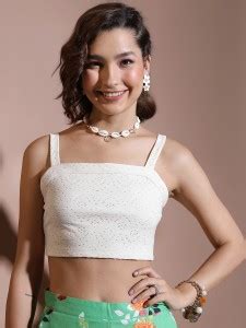 Tokyo Talkies Casual Solid Women White Top - Buy Tokyo Talkies Casual ...