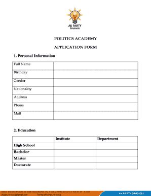 Fillable Online images teskilat akparti org POLITICS ACADEMY ...