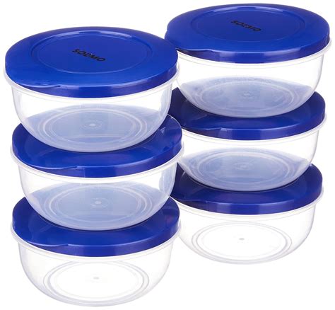 Buy Amazon Brand - Solimo Polypropylene Nestable Round Container 400 Ml ...