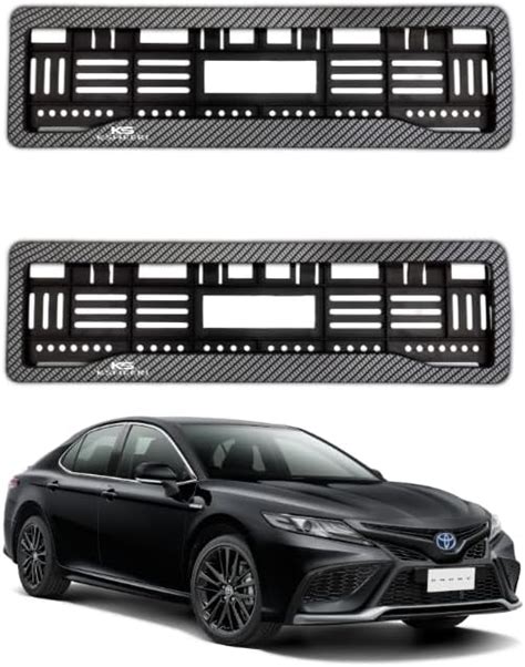 KSHEERI Camry Number Plate Frames (Front and Rear) Cover Carbon Fiber ...