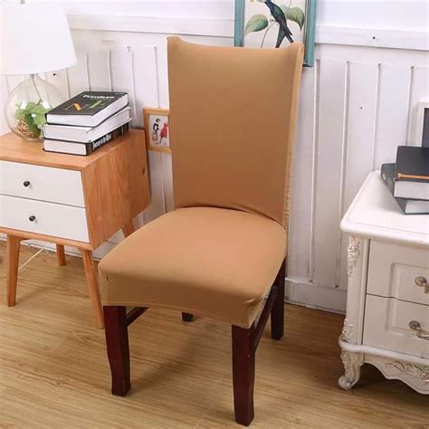 House of Quirk Polyester Spandex Plain Chair Cover Stretch Removable ...