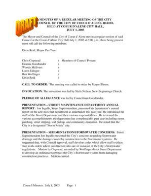 Fillable Online cdaid , there being present upon roll call the ...