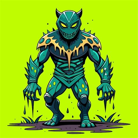 Zombie Panther Slime Vector para desenhos de tatuagem | vetor Premium ...