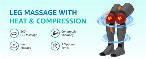 VANTRO Air Compression Leg Massager | 6 Massage Modes | 3 Vibration ...