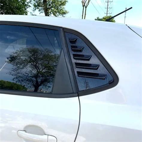 Polo Rear Window Vent Outlet Louver Fender Trim Glossy Black Polo ...