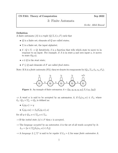 Combined Scribes Till 22 - CS F351: Theory of Computation Sep 2022 3 ...