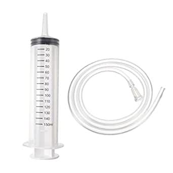 uxcell 150ml Syringes Large Plastic with 820mm Handy Soft Tubing for ...