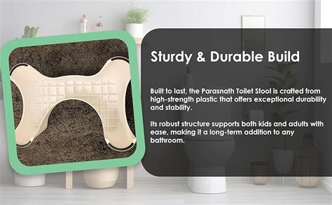 PARASNATH Squat Toilet Stool for Commode 8 Inch White | Ergonomic ...