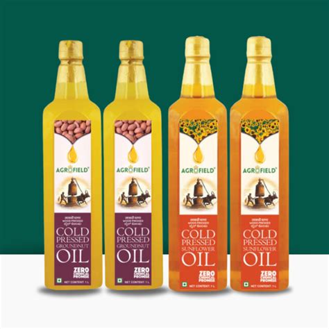 Combo Of Two Oils - Groundnut & Sunflower - 2L each – Shopagrofield
