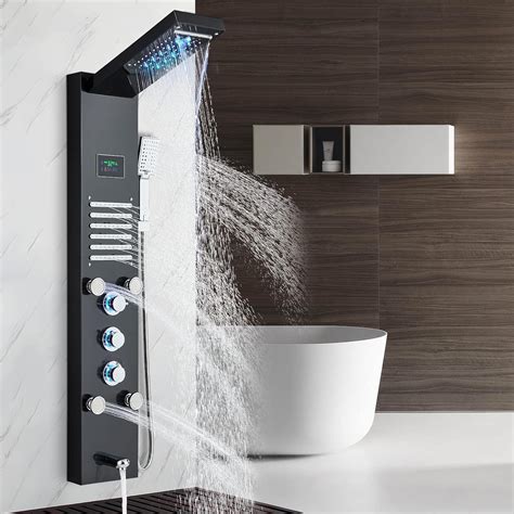 Buy AlenArt Shower Panel Tower System 6-Function Shower Panel LED ...