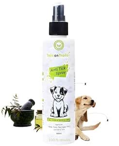TAILS ON TRAILS Natural & Herbal Shield Tick, Flea, Flea Egg Spray for ...